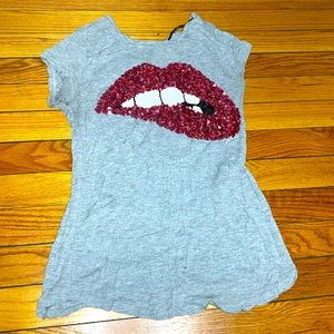 H&M Sequin Lip Shirt